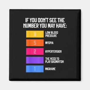 Funny und humorvolle Badminton Memes Shuttle Birdi Magnet