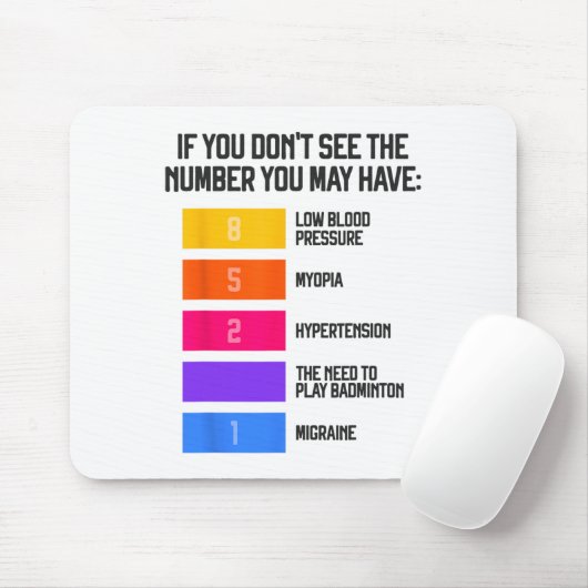 Funny und humorvolle Badminton Memes Shuttle Birdi Mousepad (Mit Mouse)