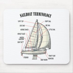 Funny und komplett falsch Sailboat Terminologie Mousepad