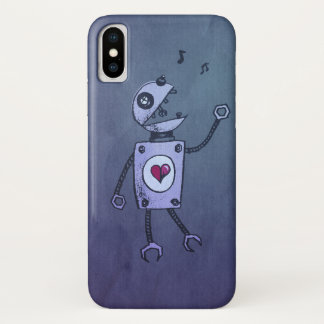 Funny und Niedlich Blue Singing Retro Cartoon Robo Case-Mate iPhone Hülle