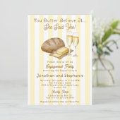 Funny und Niedlich Brot und Butter Engagement Part Einladung (Stehend Vorderseite)