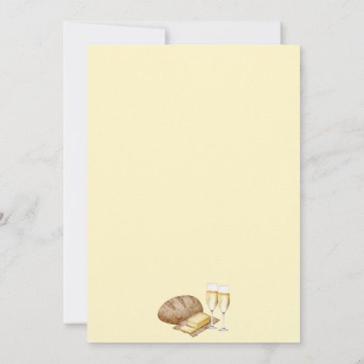 Funny und Niedlich Brot und Butter Engagement Part Einladung (Rückseite)