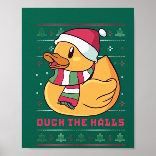 Funny und Niedlich Duck Puns Frohe Weihnachtsduck Poster (Vorne)