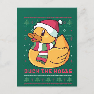 Funny und Niedlich Duck Puns Frohe Weihnachtsduck  Postkarte