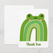 Funny und Niedlich Frosch Rainbow Dankeskarte (Vorne/Hinten)