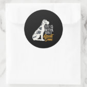 Funny und Niedlich Great Dane Hund Lover Runder Aufkleber (Tasche)