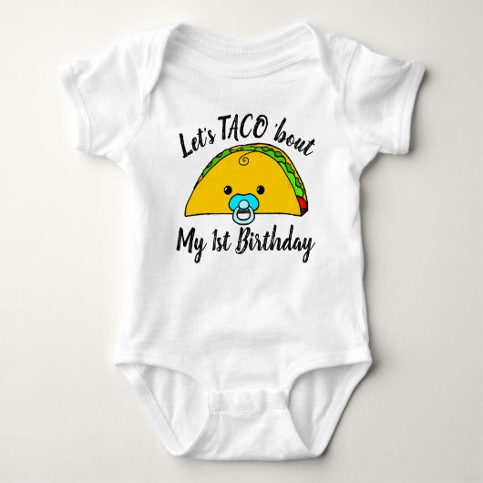 Funny und Niedliches Baby's First Birthday Taco Fi Baby Strampler (Vorderseite)