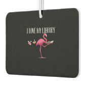 Funny und Niedliches Buch Reading Flamingo Autolufterfrischer (Links)