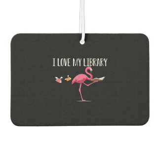 Funny und Niedliches Buch Reading Flamingo Autolufterfrischer