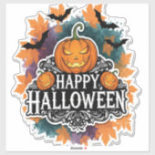 Funny und Spooky Halloween Zitate glücklich Aufkleber (Blatt)