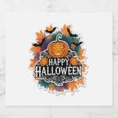 Funny und Spooky Halloween Zitate glücklich Schaumweinetikett (Einzelnes Label)