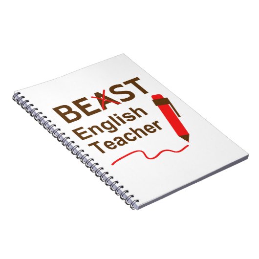 Funny und Wacky, Beast oder Bester Englischlehrer Notizblock (Rechte Seite)