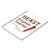 Funny und Wacky, Beast oder Bester Englischlehrer Notizblock (Linke Seite)