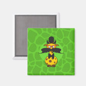 Funny Undercover Giraffe in Mustache Disguise Magnet (Vorderseite/Rückseite)