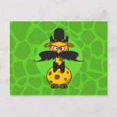 Funny Undercover Giraffe in Mustache Disguise Postkarte (Vorderseite)