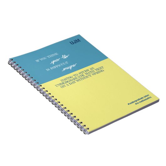 Funny Undergraduate Math Student Notebook Notizblock (Rechte Seite)