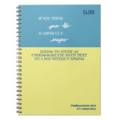 Funny Undergraduate Math Student Notebook Notizblock (Vorderseite)