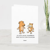 Funny Underwearwolf Halloween Karte (Rückseite)