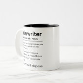 Funny Underwriter Definition Zweifarbige Tasse (Vorderseite Links)