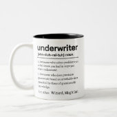 Funny Underwriter Definition Zweifarbige Tasse (Links)