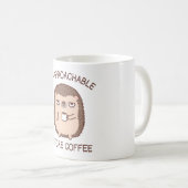 Funny unerreichbar vor Kaffee Igel Doodle Kaffeetasse (VorderseiteRechts)