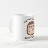 Funny unerreichbar vor Kaffee Igel Doodle Kaffeetasse (Vorderseite Links)