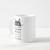 Funny Unglaublich witzig Cat Puns Freak Meowt Kaffeetasse (Vorderseite Links)