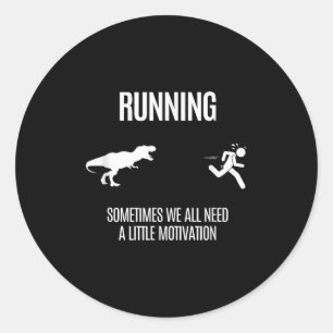 Funny Unglaublich witzig T-Shirt für besseres Lauf Runder Aufkleber