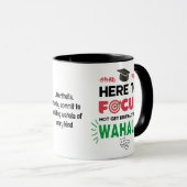 Funny Uni Student GRAD VIBES No Wahala Tasse (VorderseiteRechts)