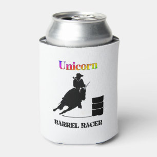 Funny Unicorn Barrel Racer Dosenkühler