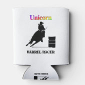 Funny Unicorn Barrel Racer Dosenkühler (Rückseite)