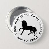 Funny Unicorn Button (Vorne & Hinten)