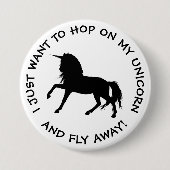 Funny Unicorn Button (Vorderseite)