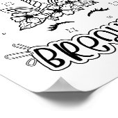 Funny Unicorn Coloring Poster (Ecke)