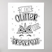 Funny Unicorn Coloring Poster (Vorne)