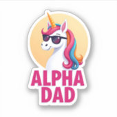 Funny Unicorn Dad Laufey Men Father's Day Christma Aufkleber (Vorderseite)