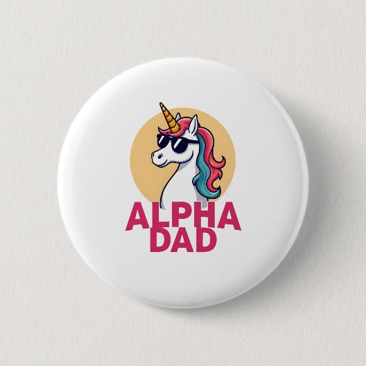 Funny Unicorn Dad Laufey Men Father's Day Christma Button (Vorderseite)