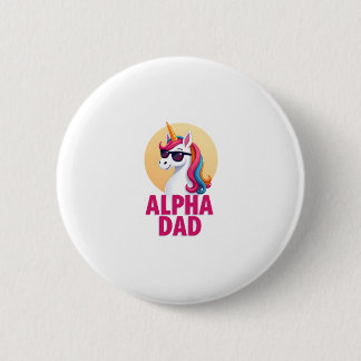 Funny Unicorn Dad Laufey Men Father's Day Christma Button