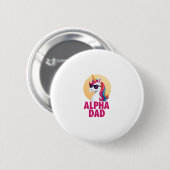 Funny Unicorn Dad Laufey Men Father's Day Christma Button (Vorne & Hinten)