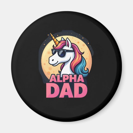 Funny Unicorn Dad Laufey Men Father's Day Christma Magnet (Vorne)