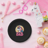 Funny Unicorn Dad Laufey Men Father's Day Christma Pappteller (Party)