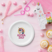 Funny Unicorn Dad Laufey Men Father's Day Christma Pappteller (Party)