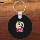 Funny Unicorn Dad Laufey Men Father's Day Christma Schlüsselanhänger (Vorderseite)