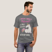Funny Unicorn Design Sarcastic Saying I Wish I Was T-Shirt (Vorne ganz)