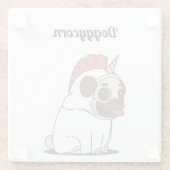Funny Unicorn - Doggycorn Glasuntersetzer (Rückseite)