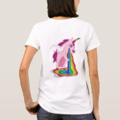 Funny Unicorn Erbrechen Rainbows Sick Novelty Gag T-Shirt (Rückseite)