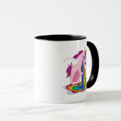 Funny Unicorn Erbrechen Rainbows Sick Novelty Gag Tasse (VorderseiteRechts)