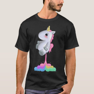 Funny Unicorn farzt Regenbogenfarben Furz Gift ani T-Shirt