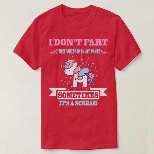Funny Unicorn Furz Spaß T-Shirt (Design vorne)