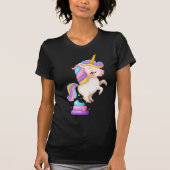 Funny Unicorn Gekackt T-Shirt (Vorderseite)